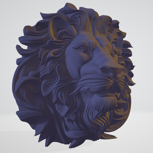 Lion Head - 3D model önizlemesi
