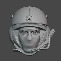 pilot.png STL file helicopter pilot head・3D printing idea to download