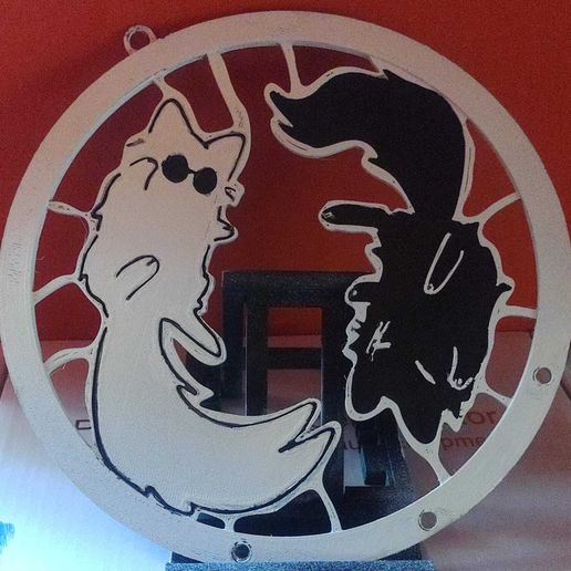 Dreamcatcher Gojo & Geto Cats Yin Yang - Jujutsu Kaisen Fanart 3D