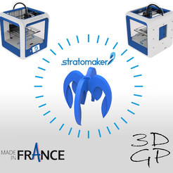 Sans titre.png Free STL file pencil holder with 4 STRATOMAKER logos・3D print design to download