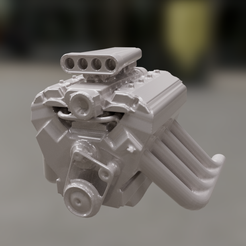image.png V8 engine with supercharger - for all scales