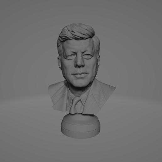 John F. Kennedy Bust - High Detail US President Statue 3D Model