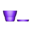 plant pot + plate.stl Simple Plant Pot