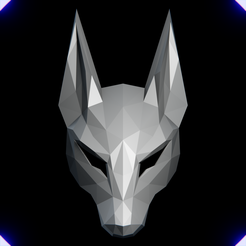 chac-lp21.png STL file ANUBIS MASK LOW POLY V2・3D print model to download
