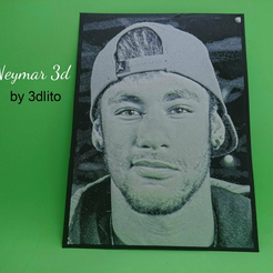 neymar_3dlito_png.png Fichier STL gratuit Dessin 3D Neymar・Design imprimable en 3D à télécharger