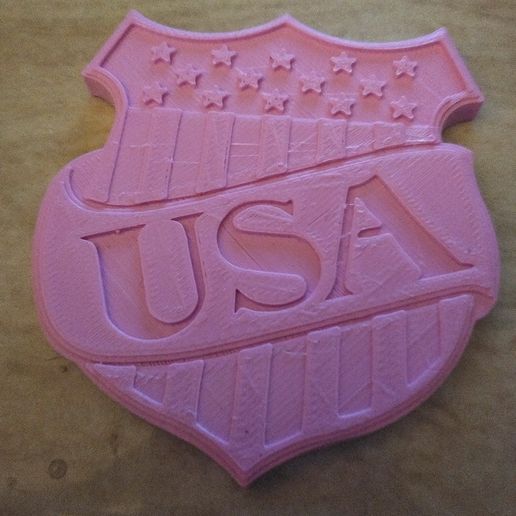 USA - Happy Birthday America coin / wall mount plague 3D model