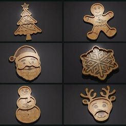 il_1140xN.3461496296_qur2.jpg Fichier 3D Pack Plateaux de Noël - Fichiers CNC pour le bois (svg, dxf, eps, ai, pdf, stl)・Modèle à imprimer en 3D à télécharger