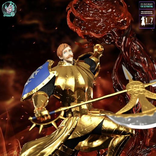 🎨 Escanor SEVEN DEADLY SINS STL ready for 3D Printing・ 3D File