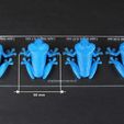 8616820700_e5196881a0_h.jpg MakerBot Replicator 2 - PLA blue frogs - Layer thickness comparison plate