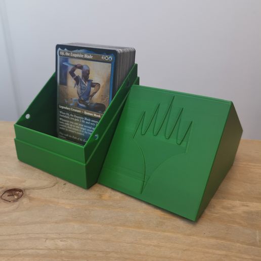 MTG 60+sideboard Double sleeved DECK CUBED BOX Planeswalker Symbol STL  File for Cults