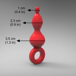 Beginner_dimensions.jpg STL-Datei Begginer Anal Dildo・Design für den 3D-Druck zum Herunterladen