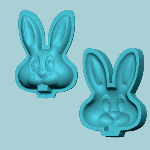 Easter Bunny Face - Molding Arrangement EVA Foam Craft 3D model