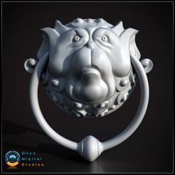 DoorKnocker_Front01.jpg 3D file Labyrinth Door knocker・3D printing design to download, OnyxDigitalStudios
