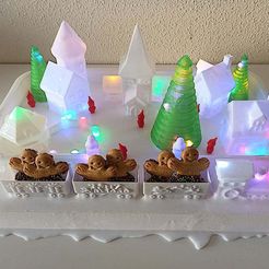 SantaClausVillageC03.jpg Free STL file Santa Claus Village - Vase mode・3D print model to download