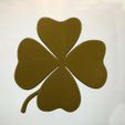 Single_Colour_Opaque.jpg Fichier STL gratuit Trèfle à quatre feuilles/Shamrock Mono et Multicolore・Design à télécharger et à imprimer en 3D