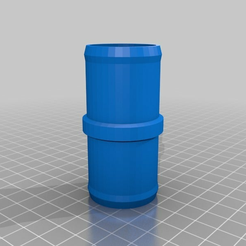 Ytuyau33mmCoupleur.png Free STL file Hose Coupler - 33 mm - Raccord tuyau・3D printing model to download