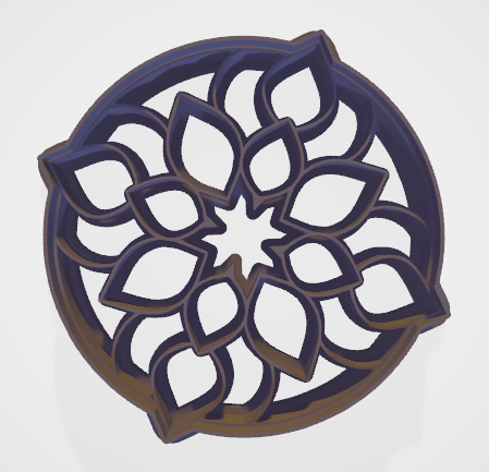 cookie cutter stamp mandala - 3D model önizlemesi