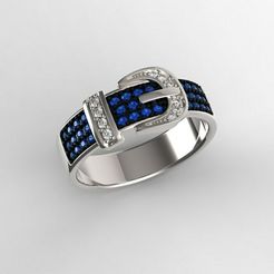 10310.jpg Archivo STL Anillo de diamantes de campana R10・Plan de impresión en 3D para descargar