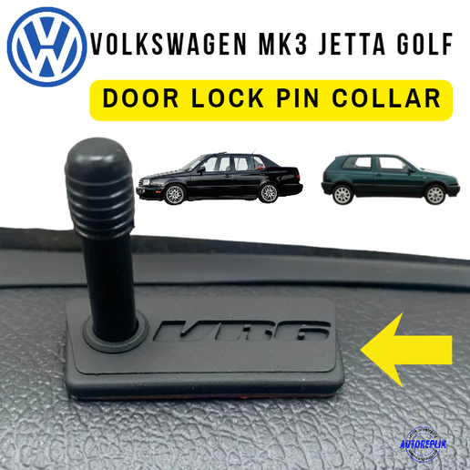 VR6/GTI Door Lock Collar Ring Secure Door for PIN Volkswagen Jetta/Golf Mk3 – STL File (9 designs sold separately)