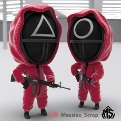 Render-Print_2.png Free STL file Squid game Chibi・3D printer model to download