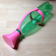 Capture d’écran 2018-04-24 à 16.58.46.png Free STL file Plastic bottle watering can (with hose)・3D printer design to download