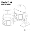 Droid-2B.png Droid 2.0 - Echo Dot (4th & 5th Gen) Holder