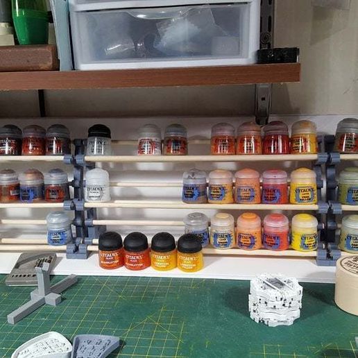 3 tier paint rack for GW pots - 3D model önizlemesi