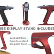 FREE DISPLAY STAND INCLUDED Just add 2mm foam to protect the paint finish Strange New Worlds Phaser Star Trek
