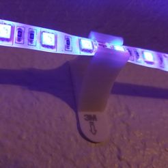 20191007_215048.jpg Download free STL file LED Light Strip Wall Mount • Template to 3D print, 3D_Cre8or