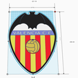 valencia.png Valencia CF 29cm Wall Plaque with Keyhole for Screw Mount