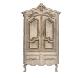 png-2.png Antique Wardrobe - Vintage Closet - Rustic - French Rococo Style