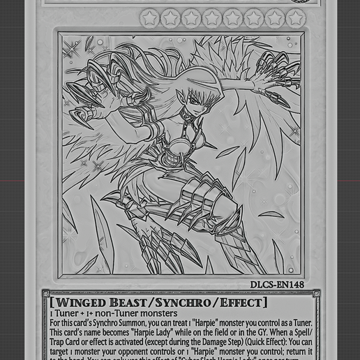 cyber slash harpie lady - yugioh STL File for Cults