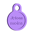 jeton-moins-petit-M.stl token for shopping carts ecological message "tokens less".