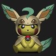pikachu-leafeon.jpg Pokemon - Pikachu Cosplay Poncho Leafeon