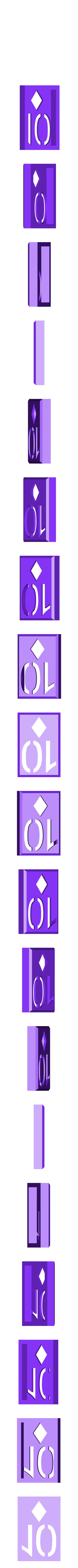BlockDiamonds10.stl Player Card Tiles with Transforming Box