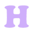 H FONDO.stl Letters for candy Bar / Birthday