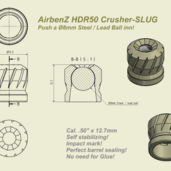 8mm-Crusher003.png Archivo STL BABOSA TRITURADORA PARA HDR50・Objeto de impresión 3D para descargar