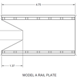 Model A Rail Plate Dims.png CanStandYa Model A mobile phone stand and hanger