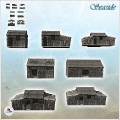1-PREM.jpg Fichier STL Ensemble de sept cabanes tropicales en bois (13) - Guerre du Vietnam An Lao Cua Da Nang Dong Ha Hill 937 Hue Khe Sanh・Objet imprimable en 3D à télécharger