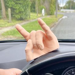 IMG_9814.jpg STL file THE ROCK ON JEEP WAVE - WAVING HAND DASHBOARD・3D print design to download