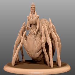 1.png Download free STL file Lolth - Tabletop Miniature • 3D printable template, M3DM