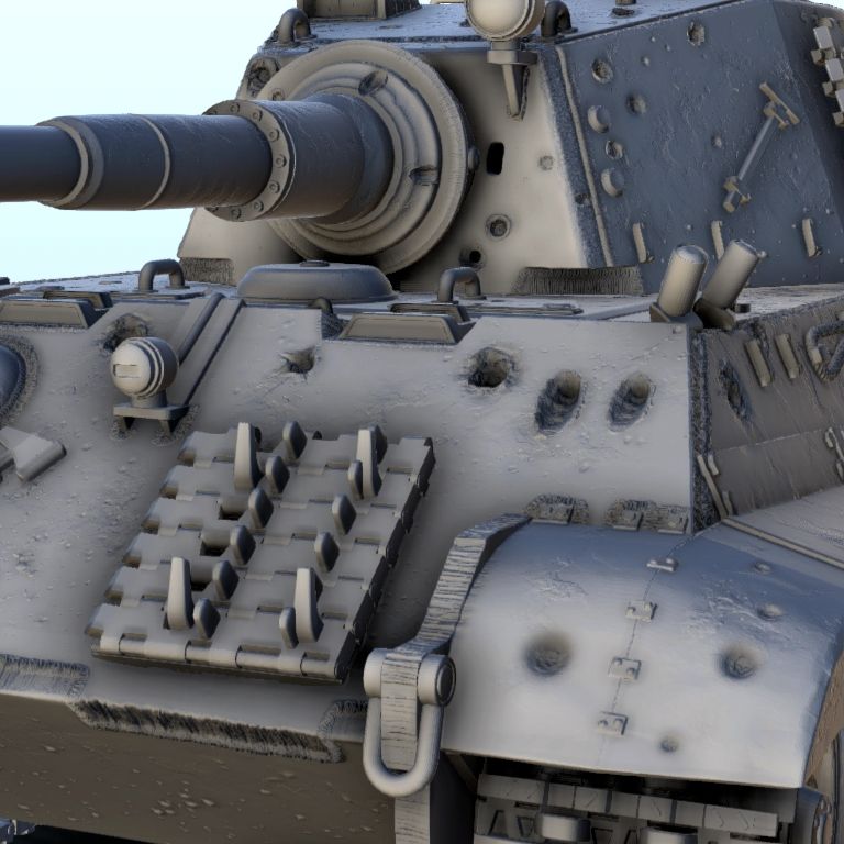 9.jpg Fichier STL Panzer VI Tiger II Königstiger (Henschel turret) - WW2 German Flames of War Bolt Action 15mm 20mm 25mm 28mm 32mm・Objet imprimable en 3D à télécharger, Hartolia-Miniatures