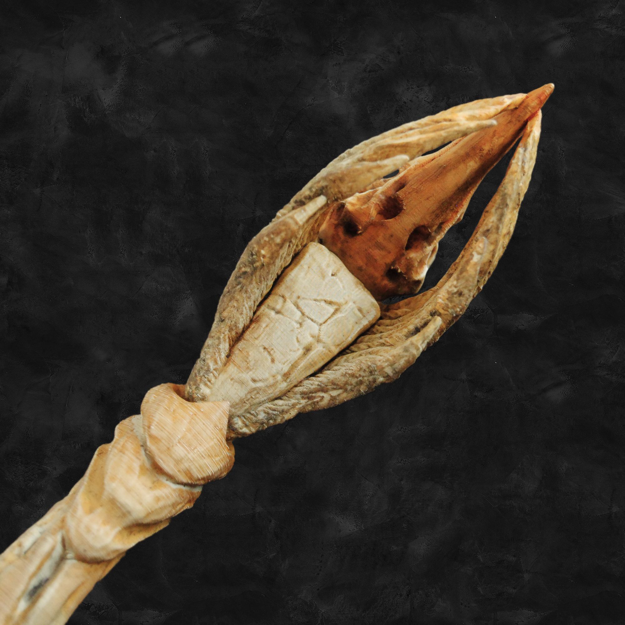 7.JPG Fichier STL Baguette crâne de corbeau - Animal spirituel de Harry Potter・Modèle imprimable en 3D à télécharger, tolgaaxu