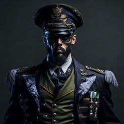 Leonardo_Diffusion_Militar_advisor_with_fancy_clothes_3.jpg STL-Datei Scifi Military Assistent mit Funk・3D-druckbares Design zum Herunterladen