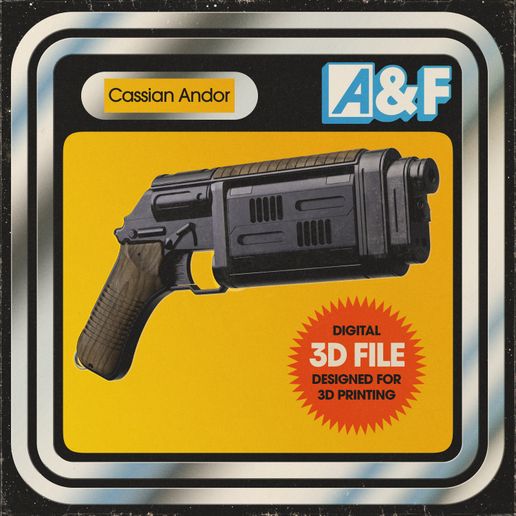 Cassian Andor MW-20 Bryar Blaster STL (Andor)・ STEP File for ・Cults