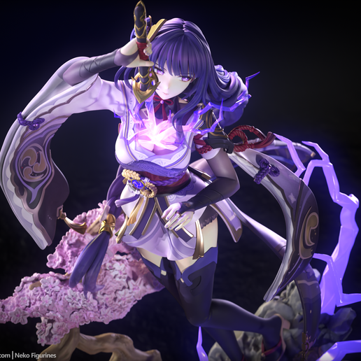 Raiden_3_L.png Raiden Shogun - Genshin Impact Figura de juego para impresión 3D