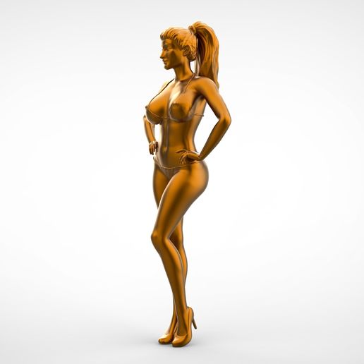 2White.22.jpg Archivo STL Poseer N2 Mujer Atractiva Modelo de impresión en miniatura 3d.・Modelo para descargar e imprimir en 3D, 3DP-Miniatures
