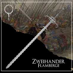 z1.png STL file Zweihander Flamberge Real size・3D printing idea to download