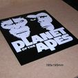 planeta-de-los-simios-planet-of-the-apes-cartel-letrero-impresion3d-mono.jpg Planet of the Apes, Planet of the Apes, poster, sign, signboard, logo, 3d printing, fiction, movie, movie