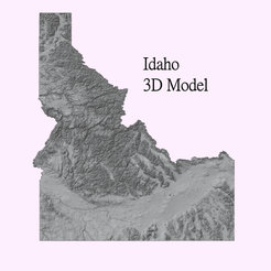 idaho_snap.png Idaho Topographic Model - 3D Printer and CNC STL File